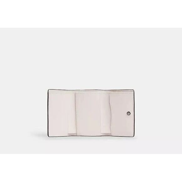 NWT Coach Micro Wallet In Signature Canvas CM761 SV/LIGHT KHAKI/CHALK - Picture 7 of 7